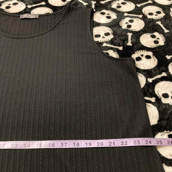 MR. MAX FASHIONS Plus size black scoop neck cableknit sleeveless top ~ 2X XXL 3X - Picture 8 of 13